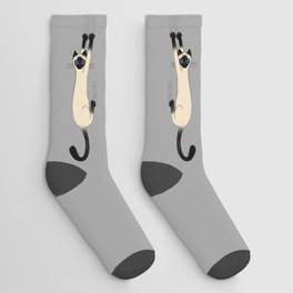 Siamese Cat Hanging On Socks