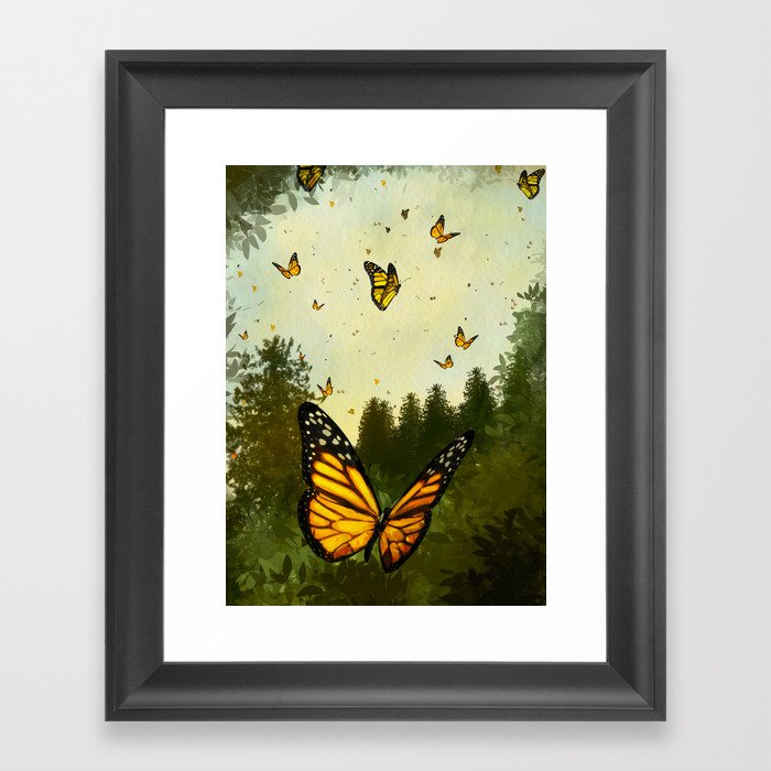 Monarch Forest Framed Art Print