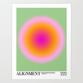 Angel Numbers: Alignment Art Print | Typography, Graphicdesign, Aura, Poster, Circle, Curated, Digital, Gradient, Angelnumbers, Spiritual 
