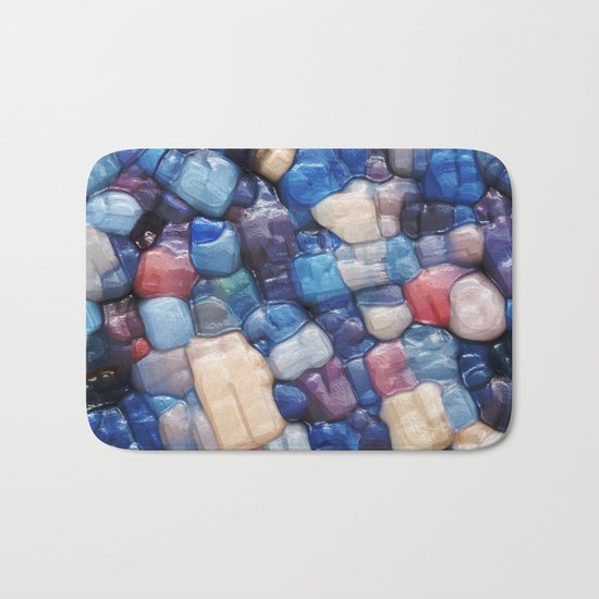Alphanumeric Typeface Abstract Bath Mat
