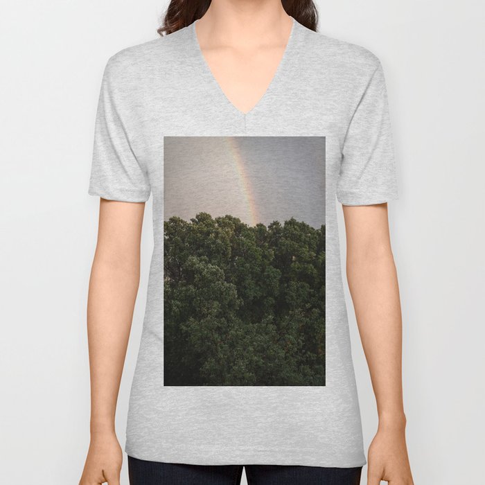 This Phenomenon is caused by Reflection, Refraction and Dispersion V Neck T Shirt