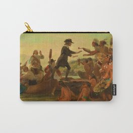 1857 Rhode Island Classical Masterpiece 'The Landing of Roger Williams' by Alonzo Chappel Carry-All Pouch | Pilgrams, Painting, Pawtucket, Newengland, Watchhill, Narragansett, Curated, Nativeamericans, Providence, Newport 