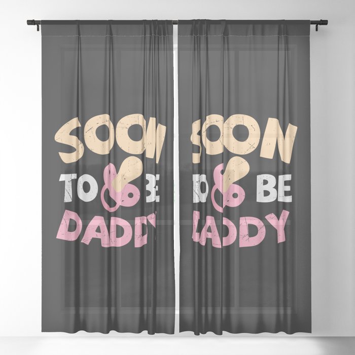 Soon To Be Daddy Sheer Curtain