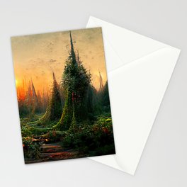 Walking into the forest of Elves Stationery Card