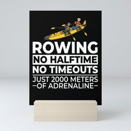 Rowing boat Crew Workout Canoe Paddle Kayak Mini Art Print