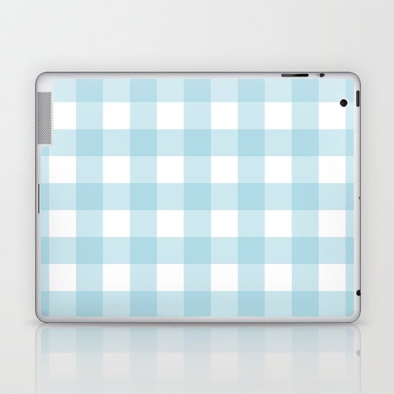 Classic Check - light blue Laptop & iPad Skin