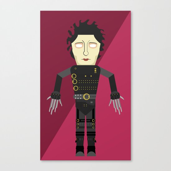Vector Edward Hand scissors Canvas Print