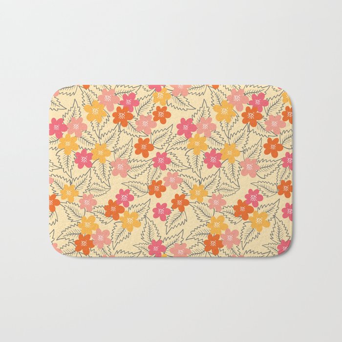 Meadow with colorful flowers Bath Mat