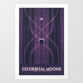 Janus & Epimetheus - Co-Orbital Moons Art Print