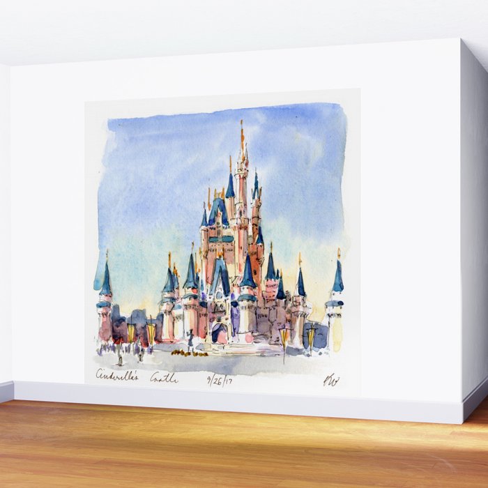 Cinderella S Castle Wall Mural
