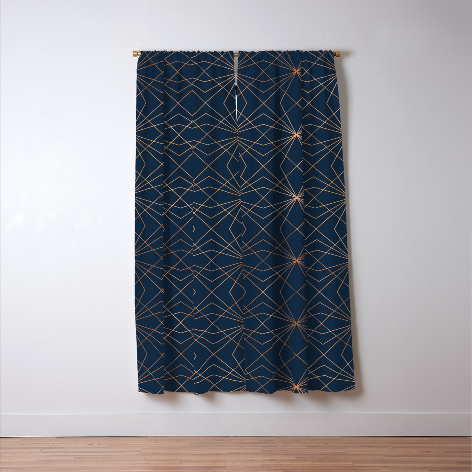navy curtains