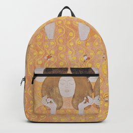 Gustav Klimt - Choir of Angels (Chor Der Paradiesengel) Backpack | Oil, Paradiesengel, Engel, Impressionism, Frieze, Gustav, Chor, Painting, Angels, Klimt 