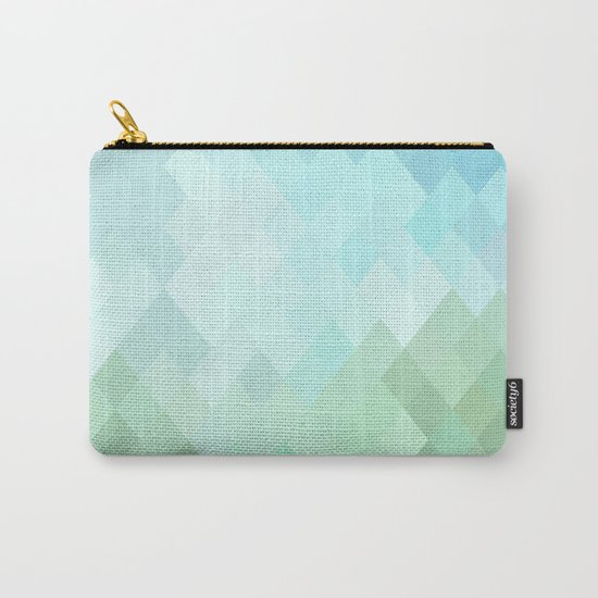 Shades of Blue Diamonds Abstract Carry-All Pouch