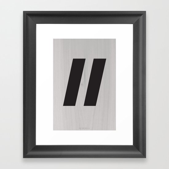 Slash Black Framed Art Print