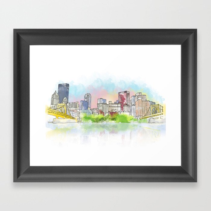 Pittsburgh Downtown Framed Art Print
