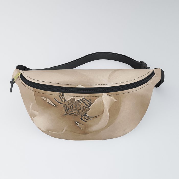 Sepia Tropical Orchid Flower In Exquisite Repose Fanny Pack