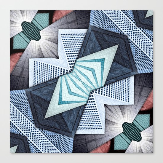 Abstract Structural Collage Canvas Print