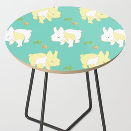 Pattern with Easter Bunny and Carrots Side Table