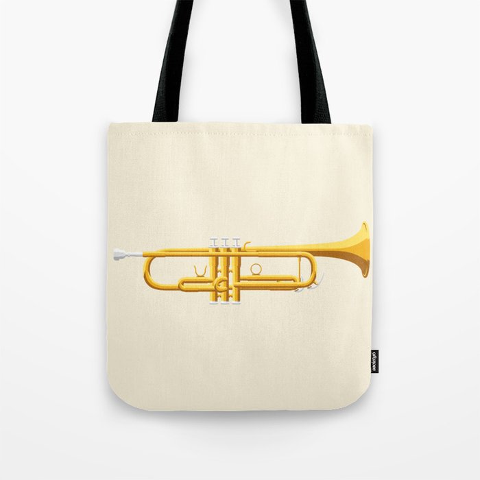 Shiny golden trumpet Tote Bag