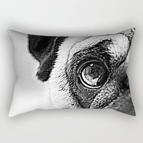 Pug Sketch Rectangular Pillow