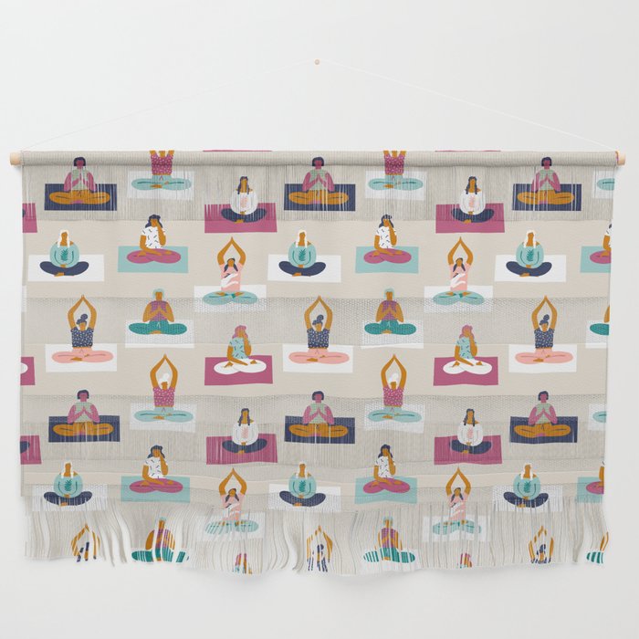 Morning yoga Wall Hanging by Tasiania Society6