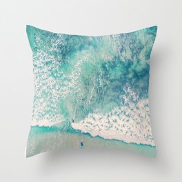Aerial Ocean Throw Pillow
