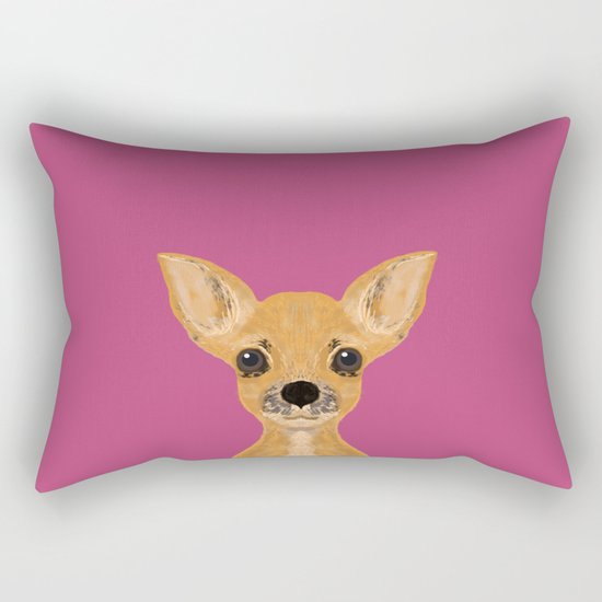 Lulu - chihuahua, cute pet cute dog cell phone case, gift for dog people Rectangular Pillow