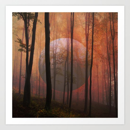 Not From Here, Surreal Forest Art Print