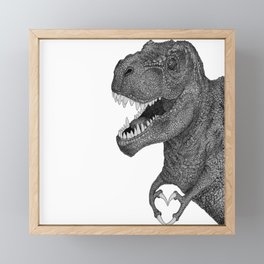 Dino Love Framed Mini Art Print