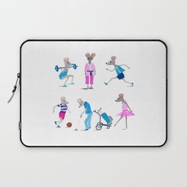 Funny painted sporty mice Laptop Sleeve