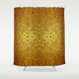 Deep gold glass mosaic Shower Curtain