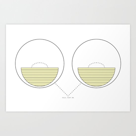 Hello, Night Owl Art Print