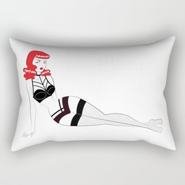 Redhead with lingerie Rectangular Pillow