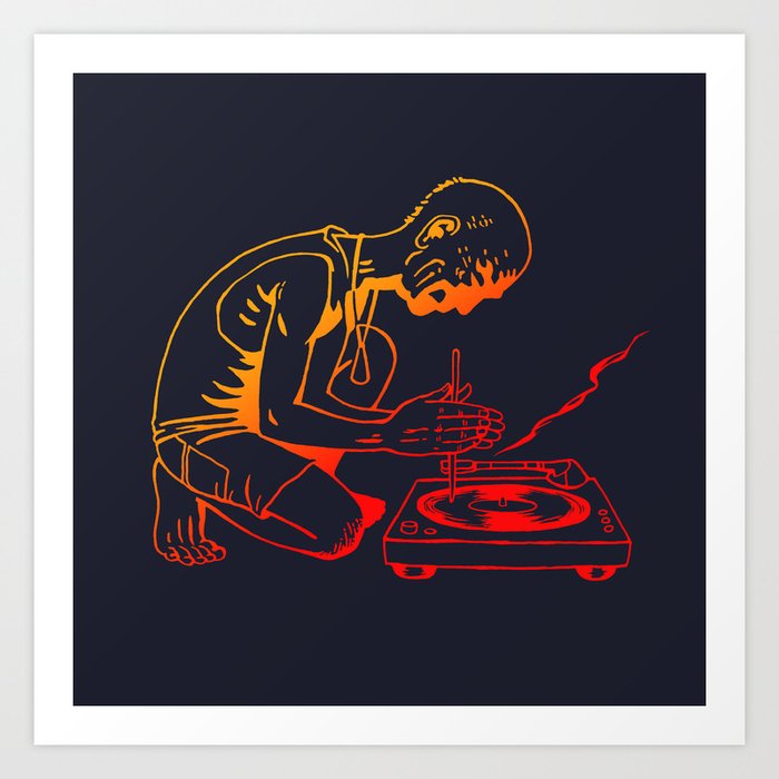 Turntable Man Art Print