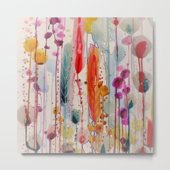 champs fleuris Metal Print