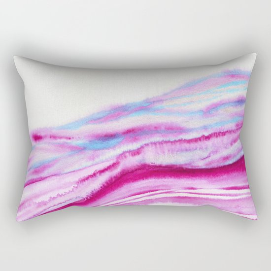 AGATE Inspired Watercolor Abstract 08 Rectangular Pillow