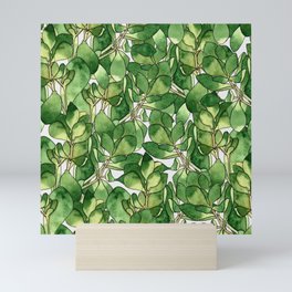 Botanical Nature Green Pattern Mini Art Print