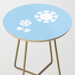 Love (blue and white) Side Table