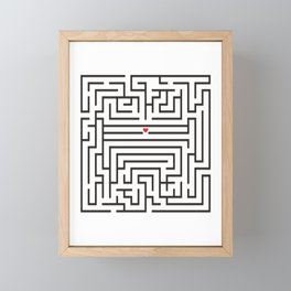 Labyrinth. Find me. Framed Mini Art Print