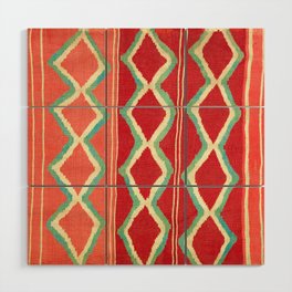 Vintage Native American Southwest Textile Pattern Wood Wall Art