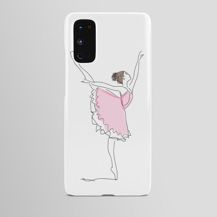 Ballerina Line Art Android Case