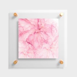 Watercolor Pink Floral Texture Floating Acrylic Print