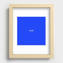 NOW GLOWING BLUE SOLID COLOR Recessed Framed Print