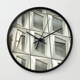 Parametric architectural geometric faceted sports hall facade Wall Clock