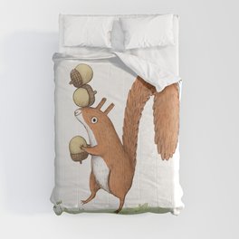 Squirrel With Acorns Comforter