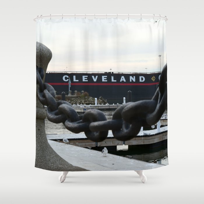 Cleveland Ship Yard Shower Curtain
