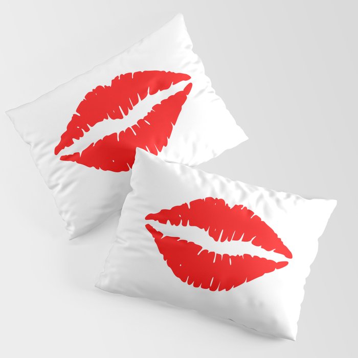 KISS LIPS COMIC Pillow Sham