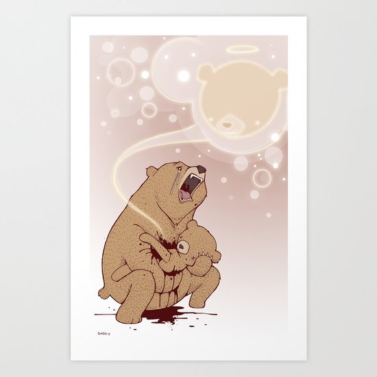 Baby Bear is sleeping Art Print