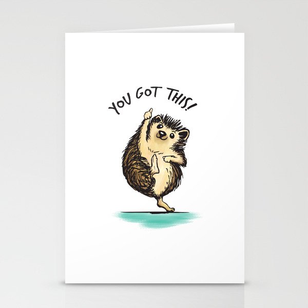 Motivational Hedgehog Stationery Cards