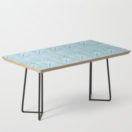 Fern Leaves Pattern - Blue and Green Coffee Table